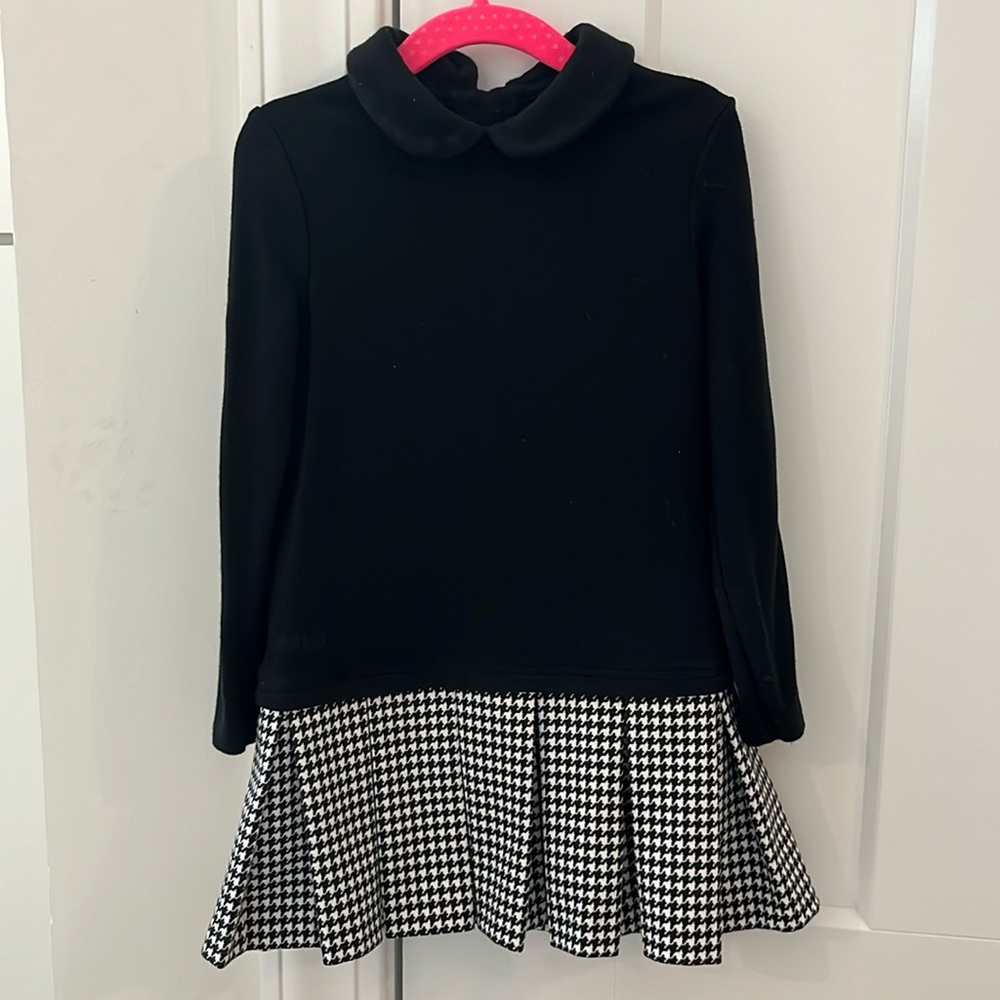Polo RL Toddler Girls Houndstooth Interlock Dress- sz 3T